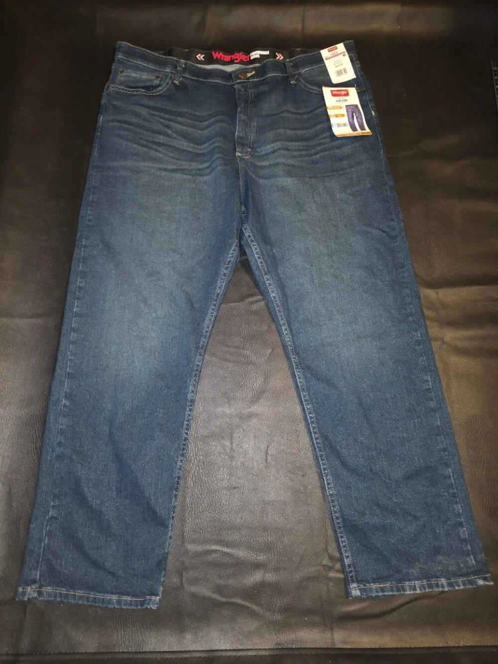 Wrangler Five Star Men's Jeans 42 x 30 Blue Denim Relaxed Fit